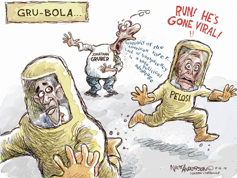 Political/Editorial Cartoon by Nick Anderson, Houston Chronicle on GOP Targets ObamaCare