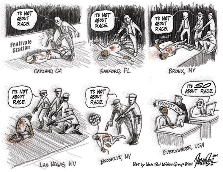 Political/Editorial Cartoon by Darrin Bell, Washington Post Writers Group on No Indictment for Wilson