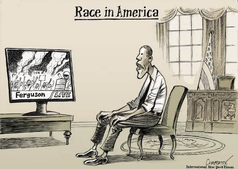 Political/Editorial Cartoon by Patrick Chappatte, International Herald Tribune on No Indictment for Wilson