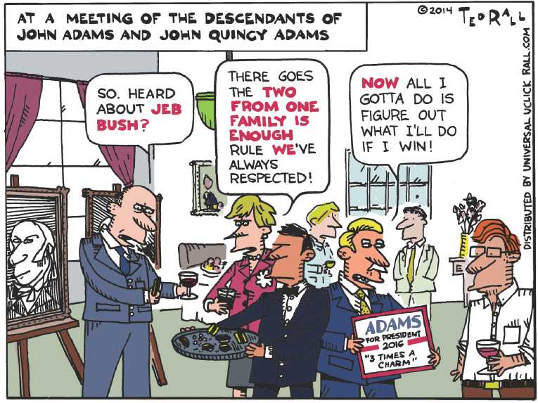Political/Editorial Cartoon by Ted Rall on Jeb Bush Likely to Run