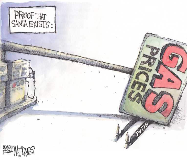 Political/Editorial Cartoon by Matt Davies, Journal News on Americans Get Into Holiday Spirit