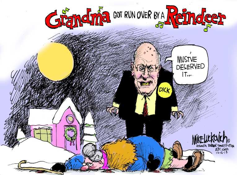 Political/Editorial Cartoon by Mike Luckovich, Atlanta Journal-Constitution on Americans Get Into Holiday Spirit
