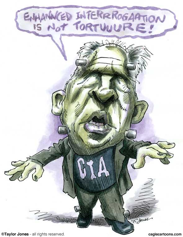 Political/Editorial Cartoon by Taylor Jones, Tribune Media Services on Torture Report Shocks Nation, World