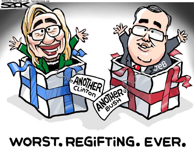 Political/Editorial Cartoon by Steve Sack, Minneapolis Star Tribune on Americans Celebrate Christmas