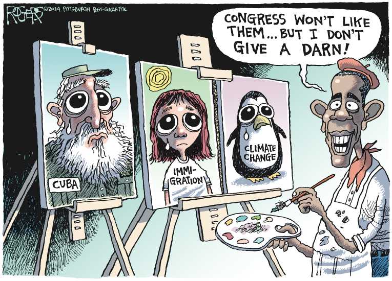 Political/Editorial Cartoon by Rob Rogers, The Pittsburgh Post-Gazette on President Revitalized