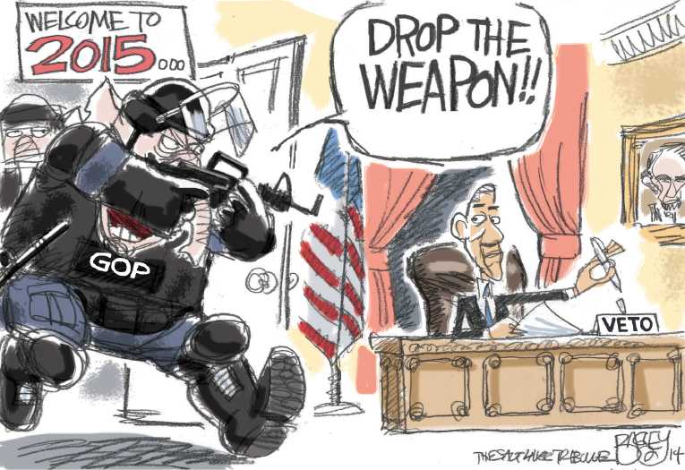 Political/Editorial Cartoon by Pat Bagley, Salt Lake Tribune on New Congress Ready
