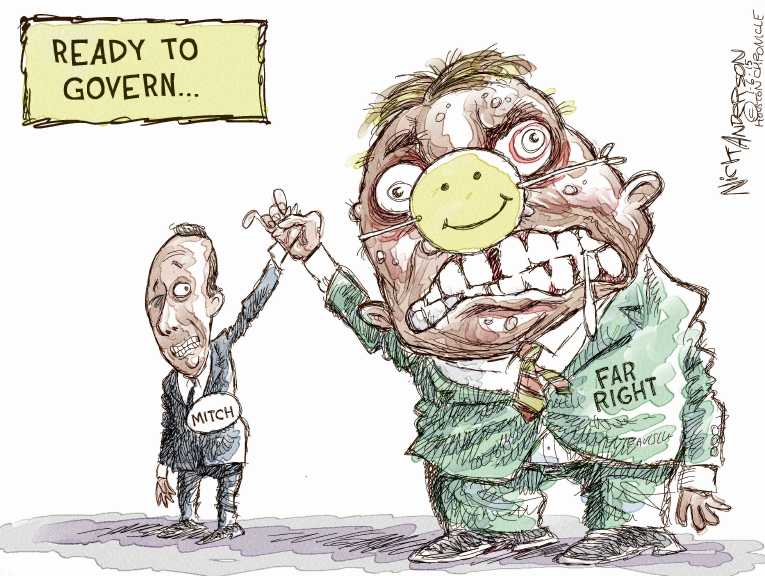 Political/Editorial Cartoon by Nick Anderson, Houston Chronicle on New Congress Commences