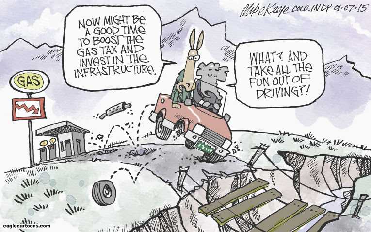 Political/Editorial Cartoon by Mike Keefe, Denver Post on New Congress Commences