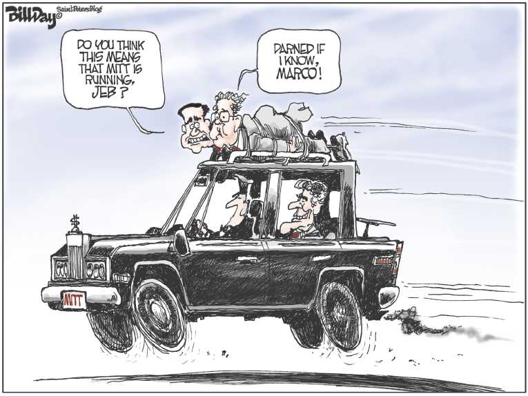 Political/Editorial Cartoon by Bill Day, Cagle Cartoons on Romney Might Run