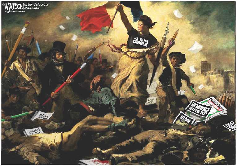 Political/Editorial Cartoon by RJ Matson, Cagle Cartoons on Millions March In France