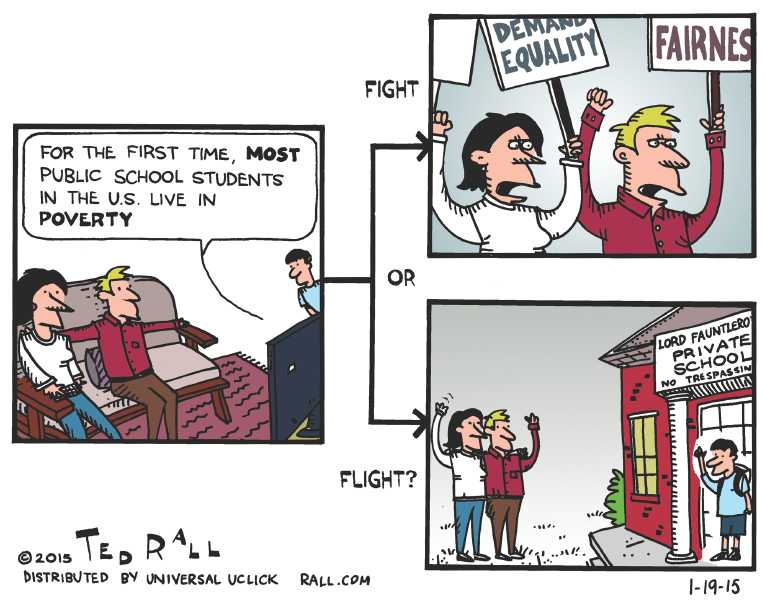 Political/Editorial Cartoon by Ted Rall on One Percenters Under Atttack