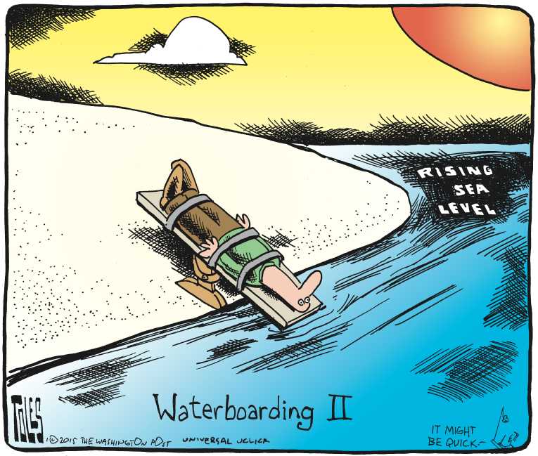 Political/Editorial Cartoon by Tom Toles, Washington Post on 2014 Hottest Year on Record