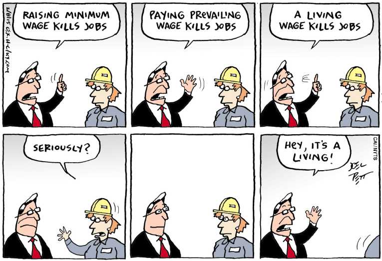 Political/Editorial Cartoon by Joel Pett, Lexington Herald-Leader, CWS/CartoonArts Intl. on New Economy Emerging