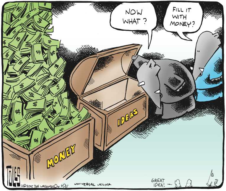 Political/Editorial Cartoon by Tom Toles, Washington Post on Repubicans Contemplating Action