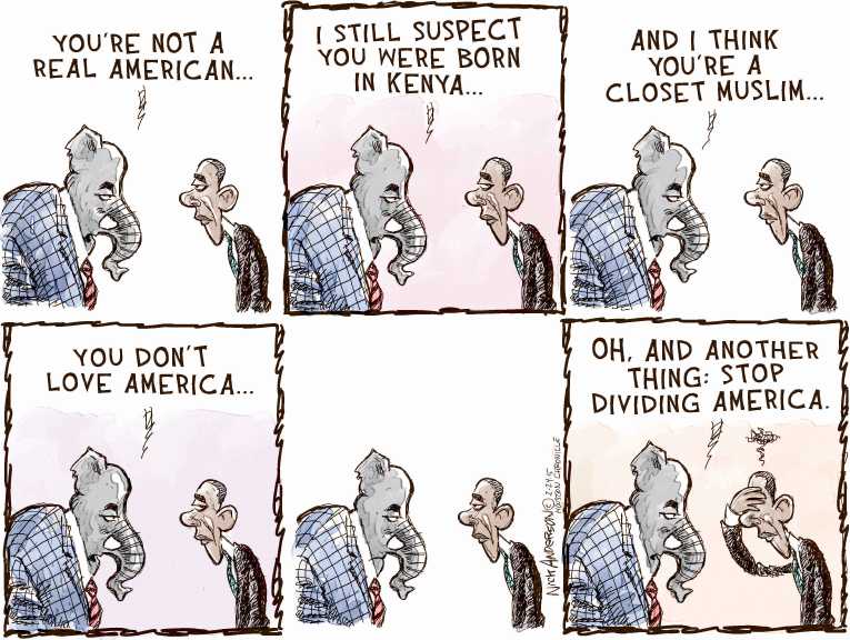 Political/Editorial Cartoon by Nick Anderson, Houston Chronicle on GOP Increasing Recruiting Efforts