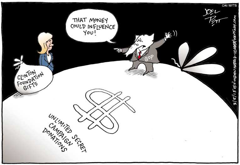 Political/Editorial Cartoon by Joel Pett, Lexington Herald-Leader, CWS/CartoonArts Intl. on 2016 Race Heating Up