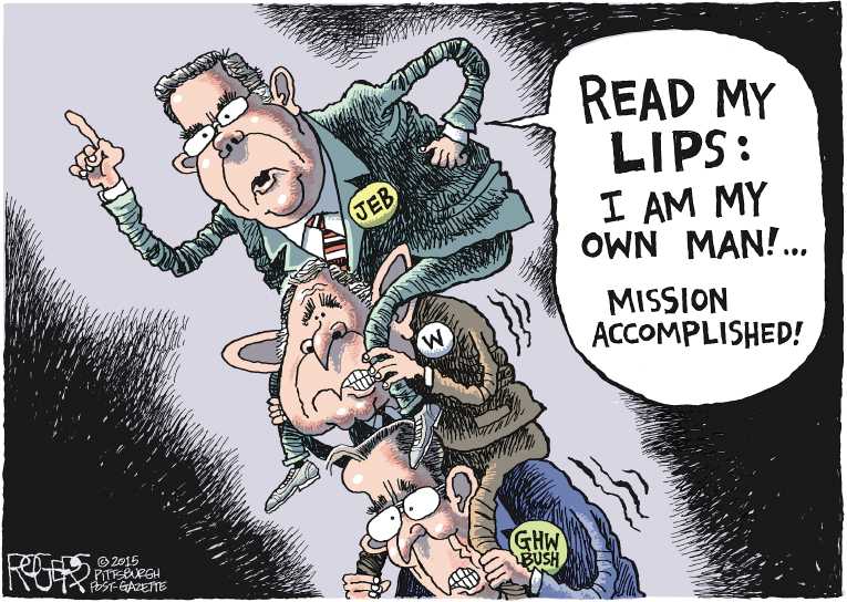 Political/Editorial Cartoon by Rob Rogers, The Pittsburgh Post-Gazette on 2016 Race Heating Up