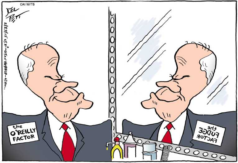 Political/Editorial Cartoon by Joel Pett, Lexington Herald-Leader, CWS/CartoonArts Intl. on Lefties Attack O’Reilly