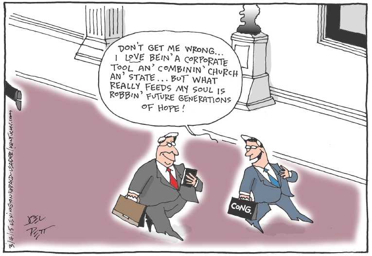 Political/Editorial Cartoon by Joel Pett, Lexington Herald-Leader, CWS/CartoonArts Intl. on In Other News