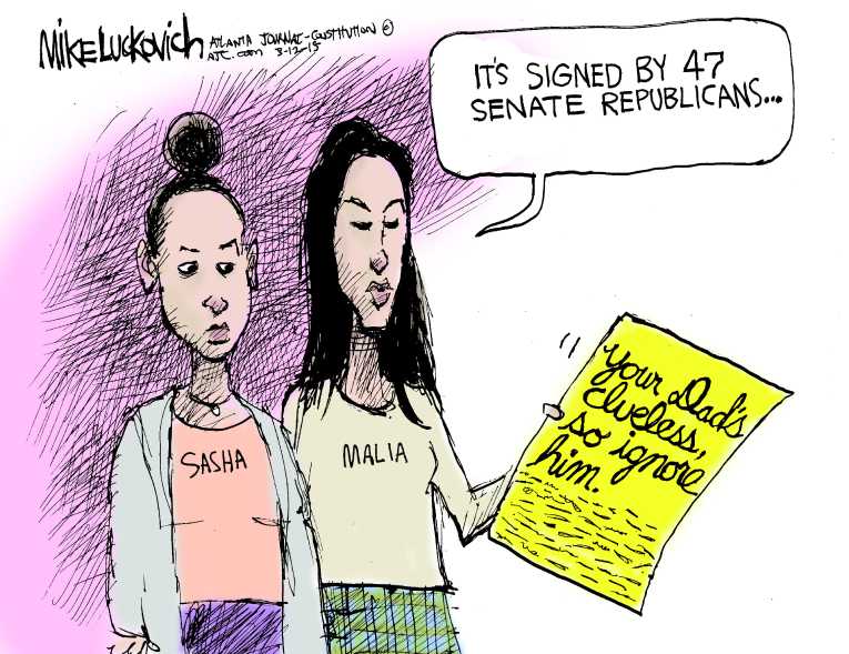 Political/Editorial Cartoon by Mike Luckovich, Atlanta Journal-Constitution on In Other News