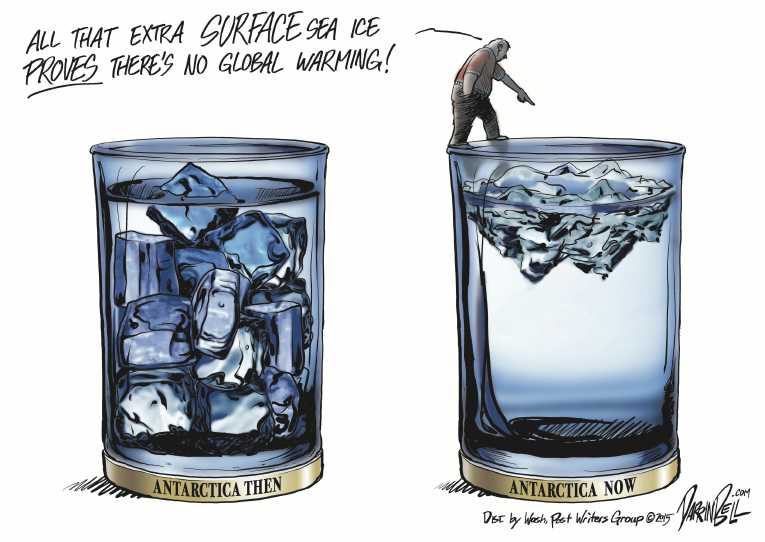 Political/Editorial Cartoon by Darrin Bell, Washington Post Writers Group on Extreme Weather Continues
