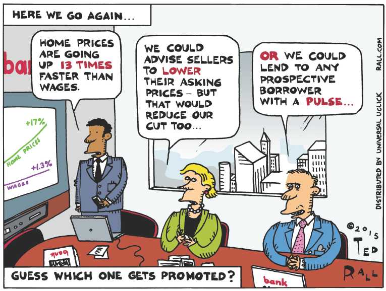 Political/Editorial Cartoon by Ted Rall on Economy Stalls