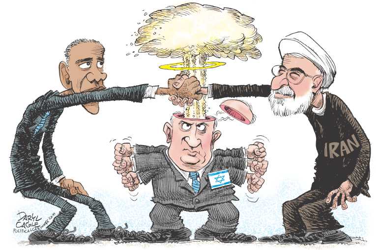 Political/Editorial Cartoon by Daryl Cagle, Cagle Cartoons on Nuke Deal Reached With Iran
