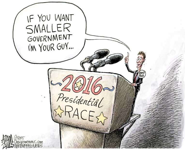 Political/Editorial Cartoon by Adam Zyglis, The Buffalo News on Clinton Announces Candidacy