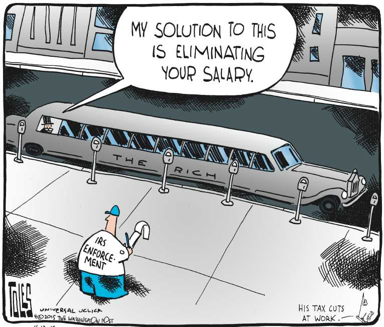 Political/Editorial Cartoon by Tom Toles, Washington Post on Oligarchy Gains Strength