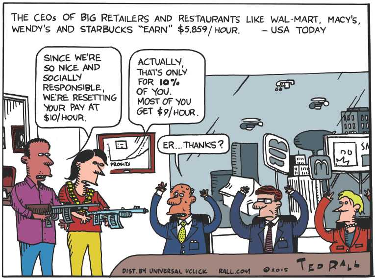 Political/Editorial Cartoon by Ted Rall on Oligarchy Gains Strength