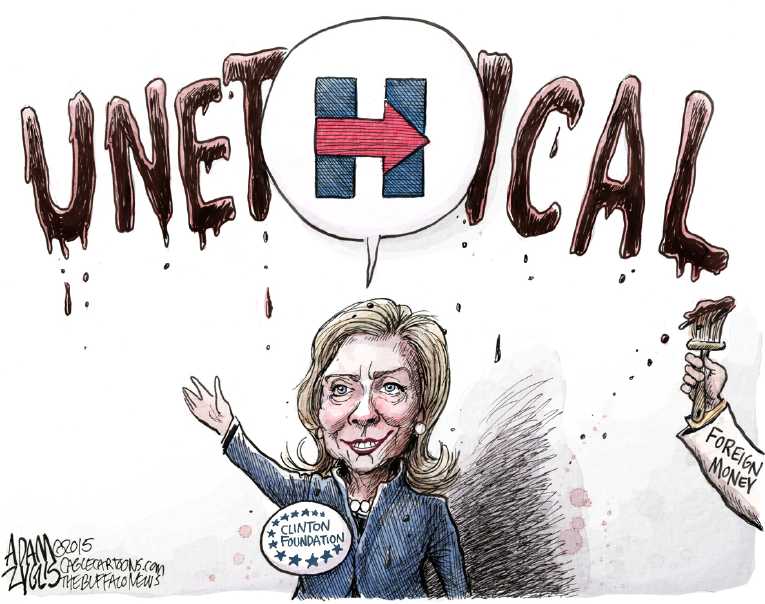 Political/Editorial Cartoon by Adam Zyglis, The Buffalo News on Candidates Jockey for Funding