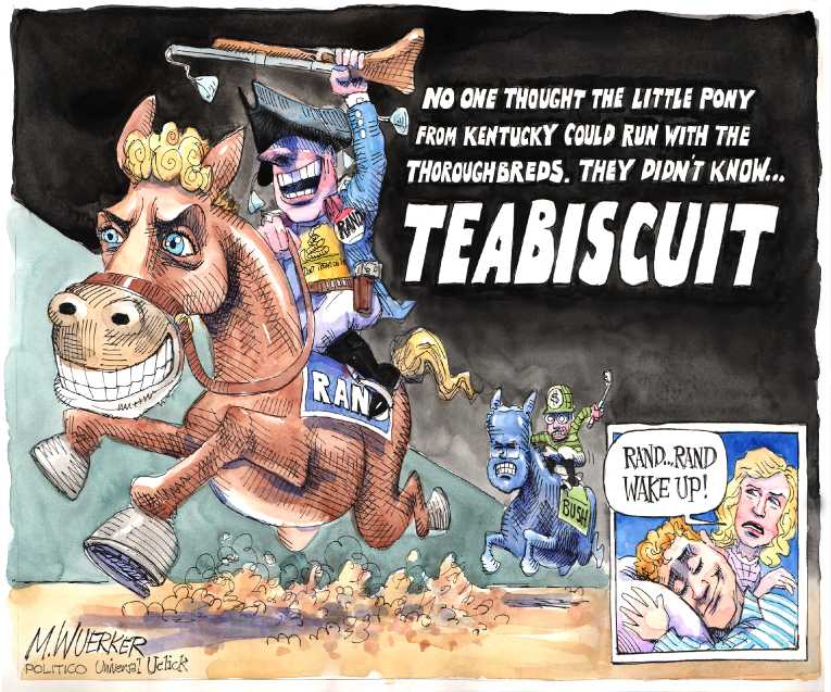 Political/Editorial Cartoon by Matt Wuerker, Politico on More Presidential Hopefuls Declare