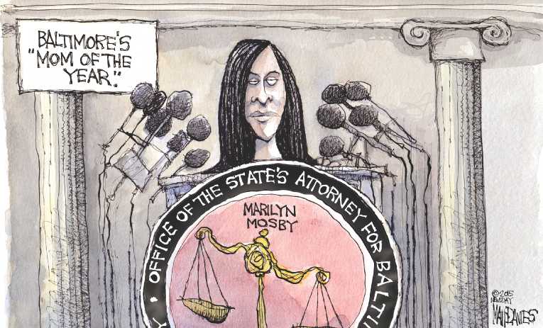 Political/Editorial Cartoon by Matt Davies, Journal News on Baltimore Celebrates