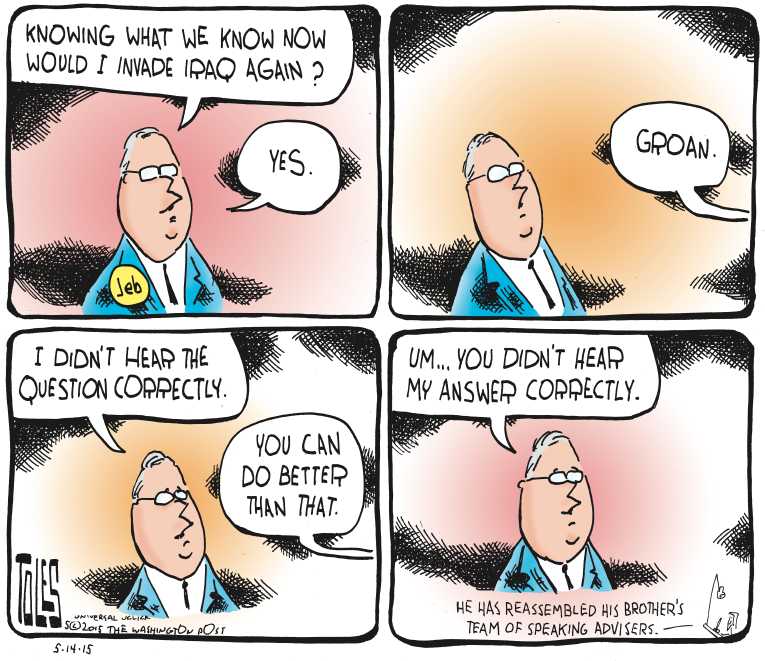 Political/Editorial Cartoon by Tom Toles, Washington Post on Presidential Race Heating Up