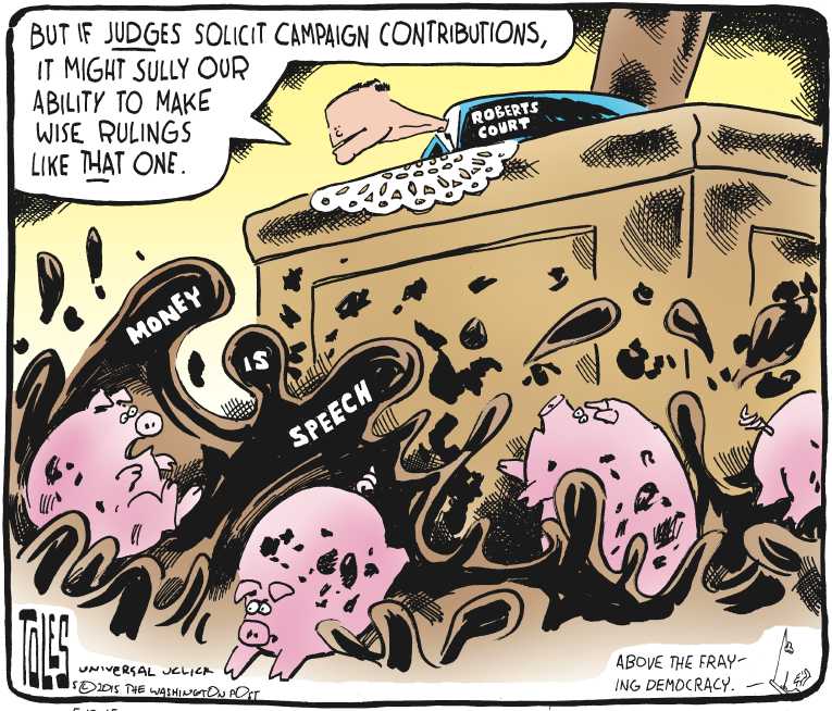 Political/Editorial Cartoon by Tom Toles, Washington Post on Supreme Court Issues Key Ruling
