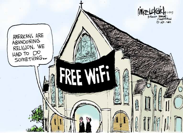 Political/Editorial Cartoon by Mike Luckovich, Atlanta Journal-Constitution on In Other News