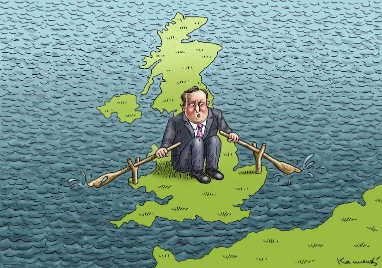 Political/Editorial Cartoon by Marian Kamensky, Slovakia on Conservatives and Cameron Win
