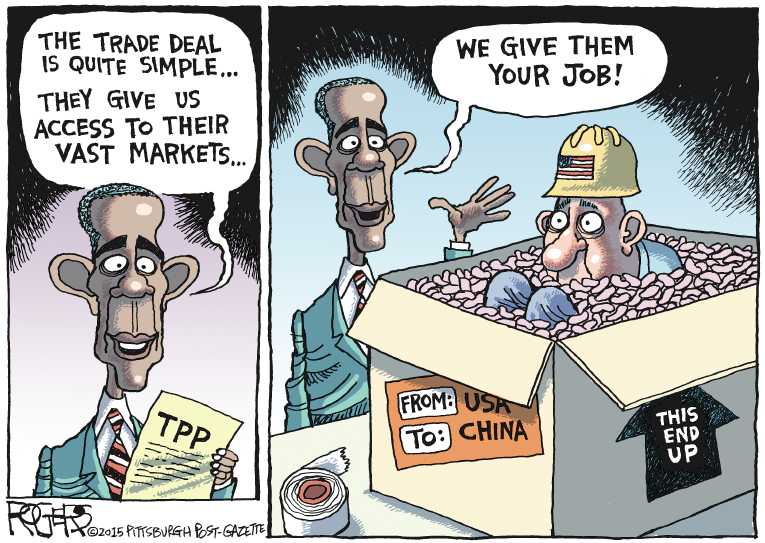 Political/Editorial Cartoon by Rob Rogers, The Pittsburgh Post-Gazette on US Economy Stalls