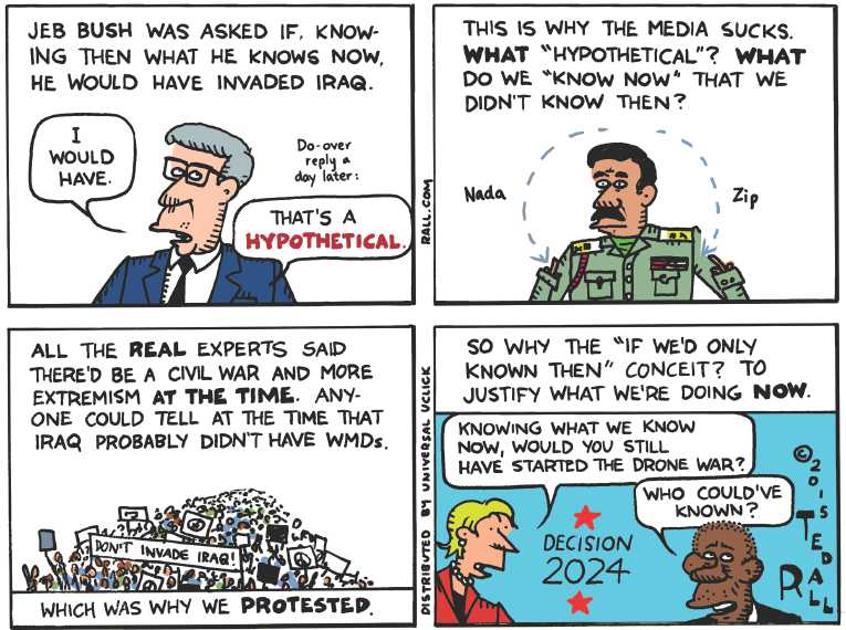 Political/Editorial Cartoon by Ted Rall on War Against Terror Escalates