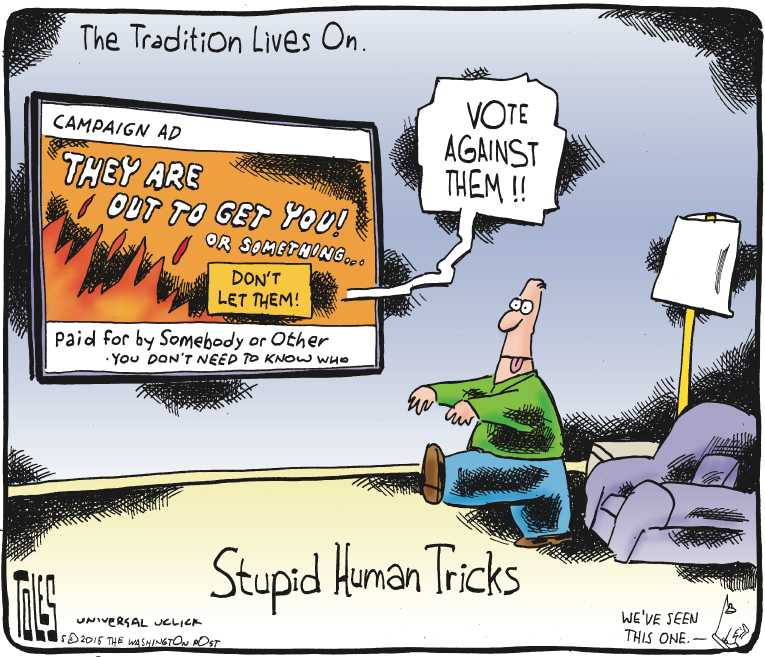 Political/Editorial Cartoon by Tom Toles, Washington Post on Presidential Race Shaping Up