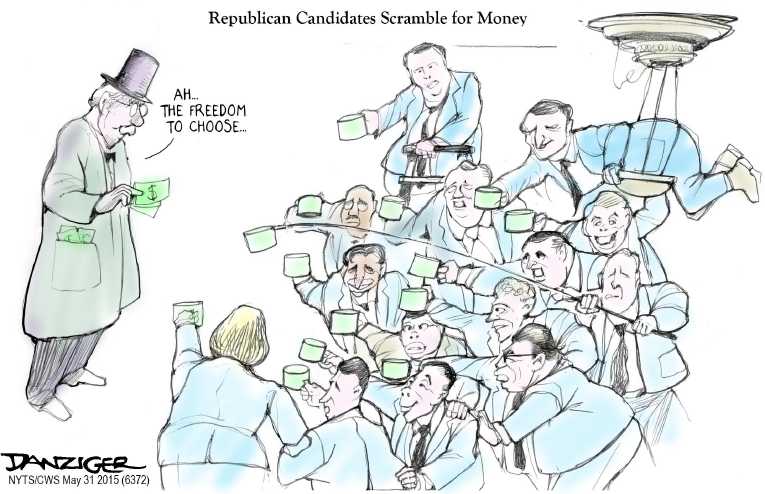 Political/Editorial Cartoon by Jeff Danziger, CWS/CartoonArts Intl. on Presidential Hopeful Field Expands