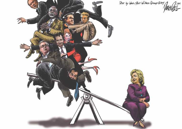 Political/Editorial Cartoon by Darrin Bell, Washington Post Writers Group on Presidential Hopeful Field Expands