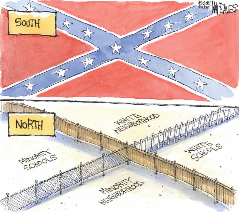 Political/Editorial Cartoon by Matt Davies, Journal News on Confederate Flag Debate Intensifies