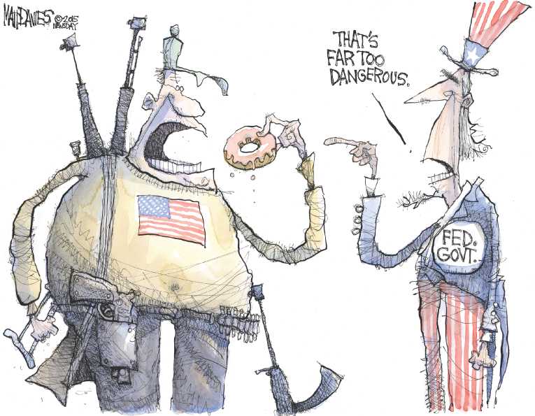Political/Editorial Cartoon by Matt Davies, Journal News on 9 Shot Dead in Charleston Church