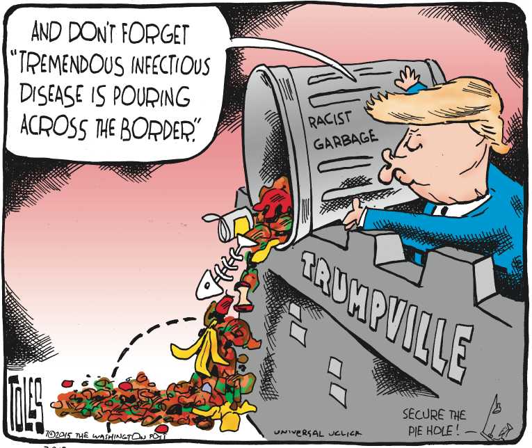 Political/Editorial Cartoon by Tom Toles, Washington Post on Christie Enters Race