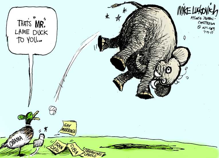 Political/Editorial Cartoon by Mike Luckovich, Atlanta Journal-Constitution on In Other News