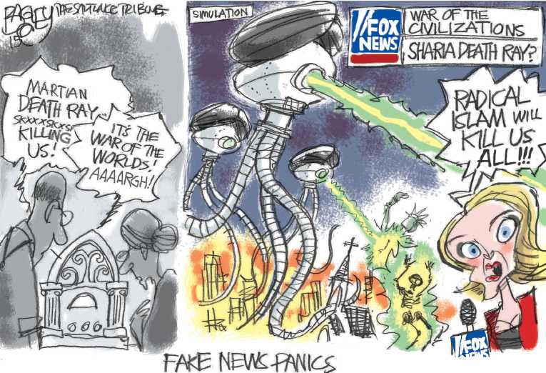 Political/Editorial Cartoon by Pat Bagley, Salt Lake Tribune on Killings Continue