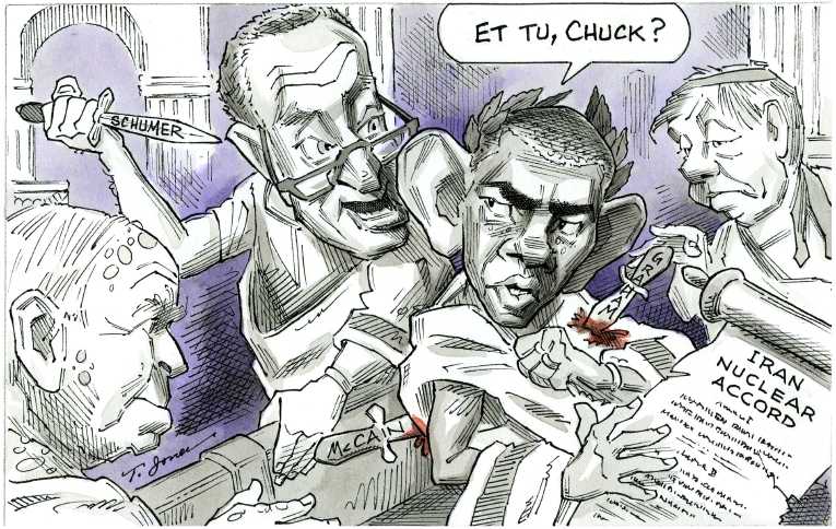 Political/Editorial Cartoon by Taylor Jones, Tribune Media Services on Iran Deal in Doubt