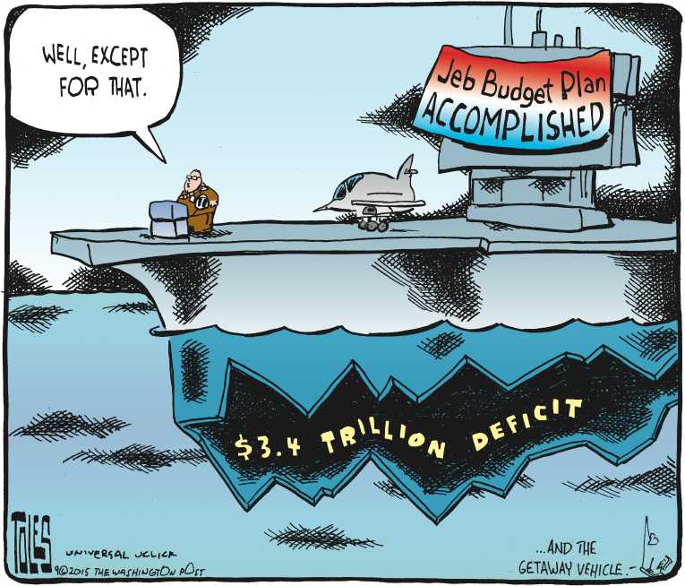 Political/Editorial Cartoon by Tom Toles, Washington Post on Trump Still Leads, Carson Closes