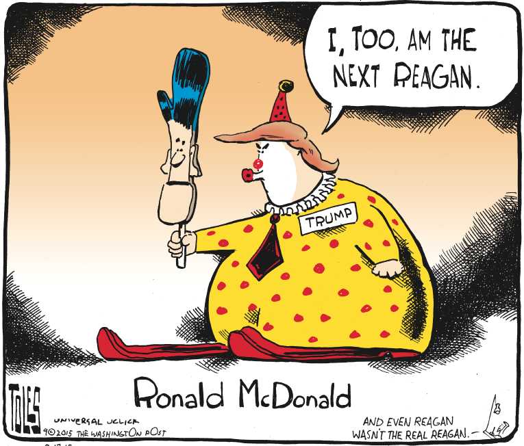 Political/Editorial Cartoon by Tom Toles, Washington Post on Fiorina Climbs